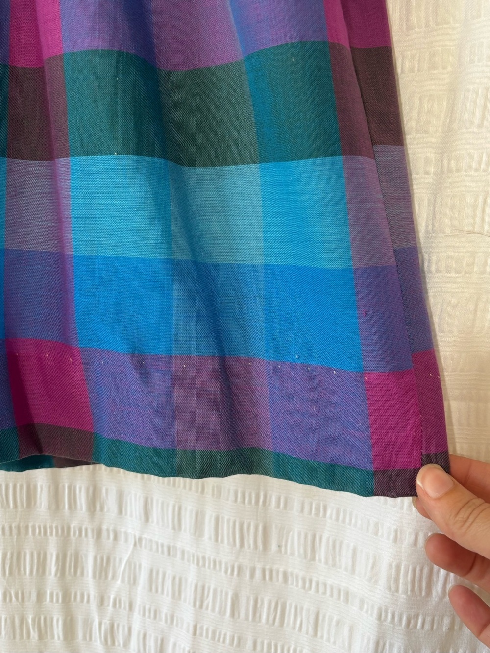 Vintage Jewel Plaid Dress with White Collar Size 6 - Picture 3 of 7